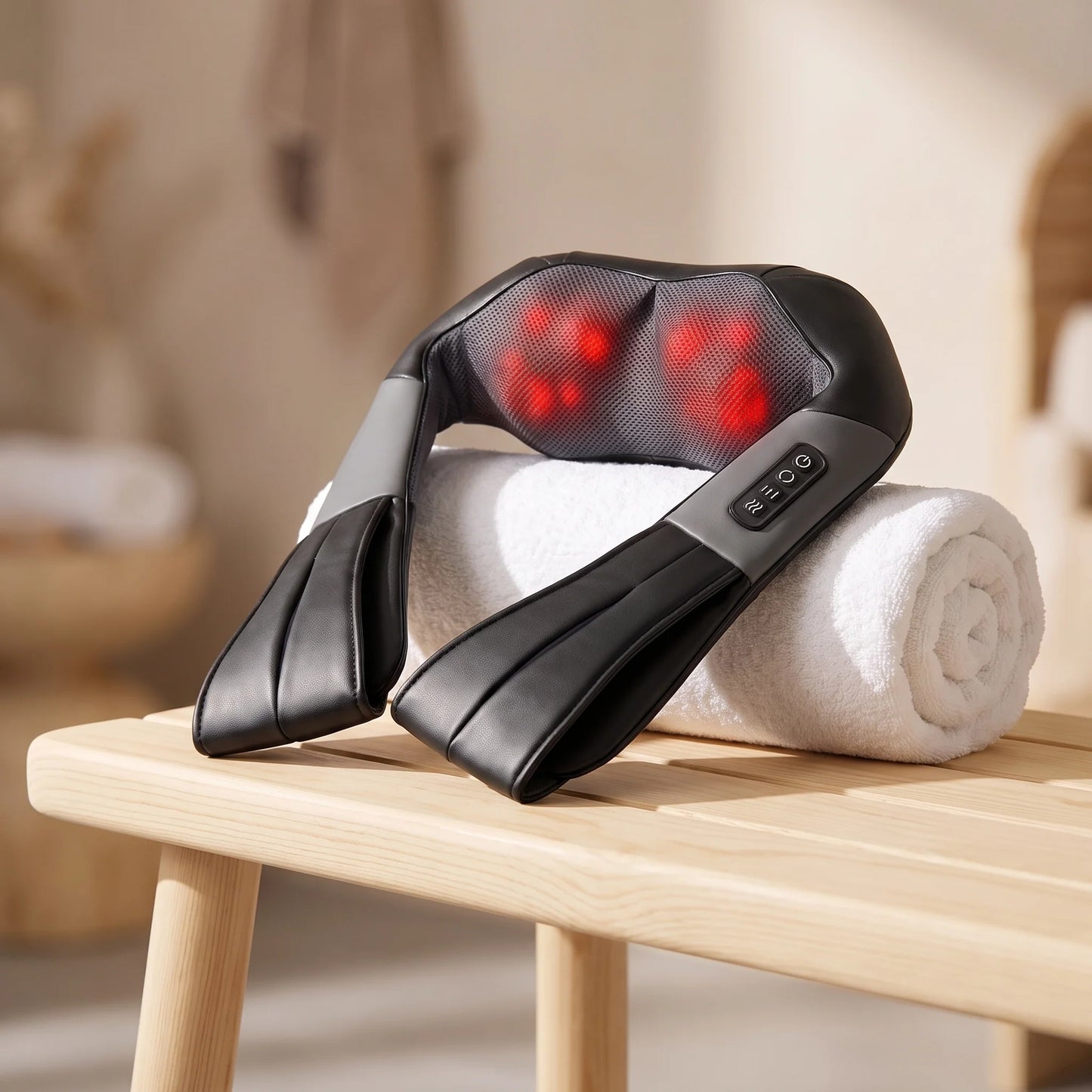 Back & Neck Massager Shiatsu Deep Kneading Heated