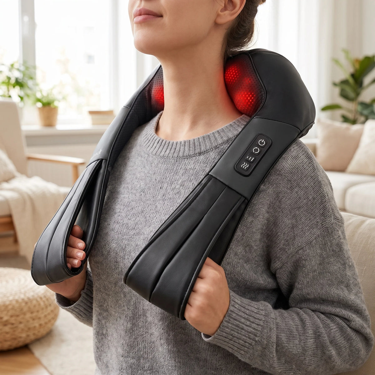 Back & Neck Massager Shiatsu Deep Kneading Heated