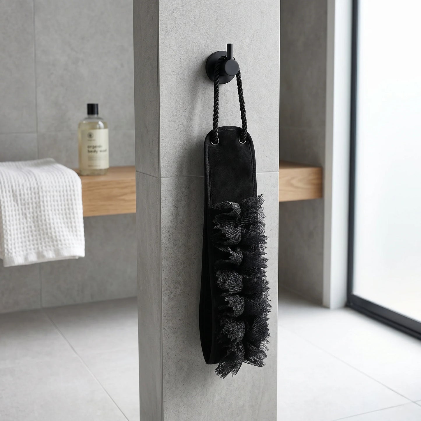 Back Scrubber Extra-Long Dual-Sided Silicone & Exfoliating Sponge