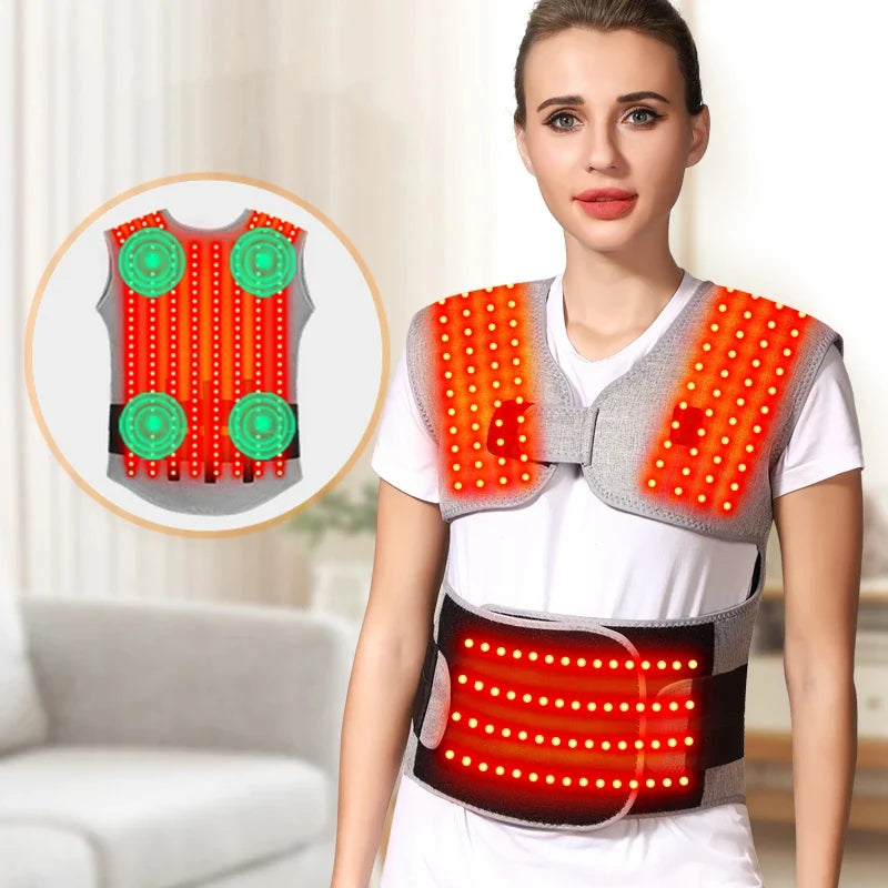 Back & Shoulder Wrap 3 Heat Levels Vibration Massage