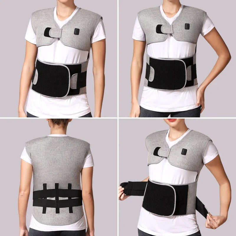 Back & Shoulder Wrap 3 Heat Levels Vibration Massage
