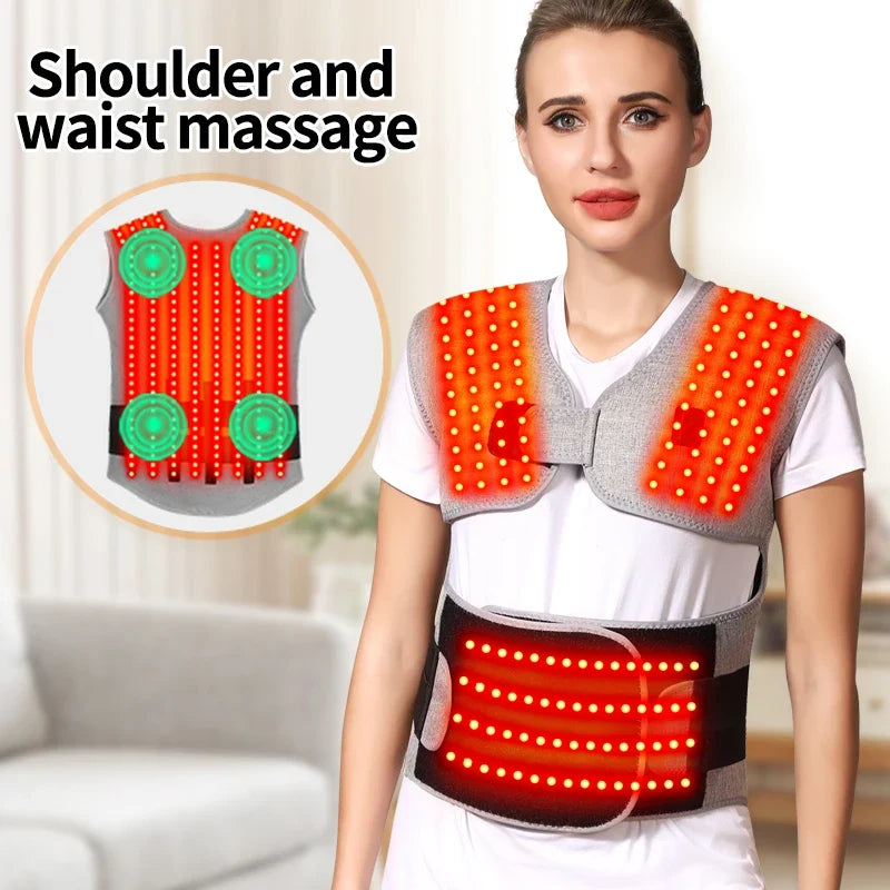 Back & Shoulder Wrap 3 Heat Levels Vibration Massage