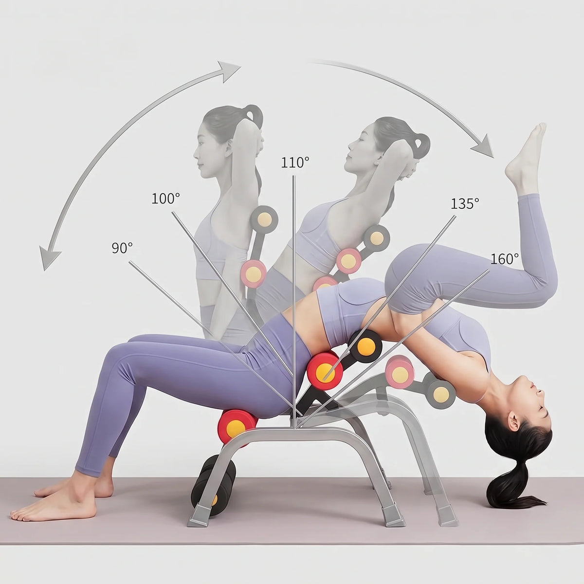 Back Stretch & Core Bench Adjustable Multi-Position