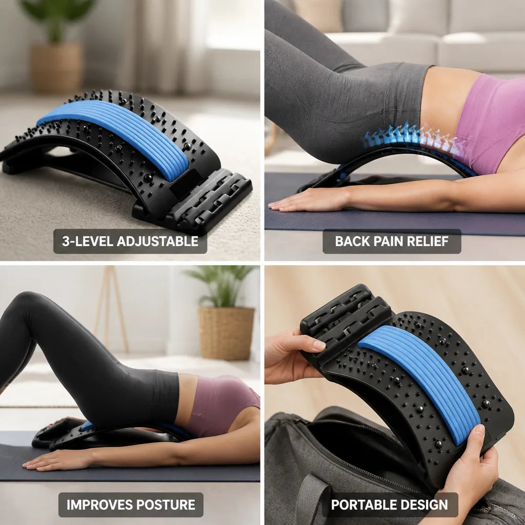 Back Stretcher 3-Level Adjustable Spinal Decompression