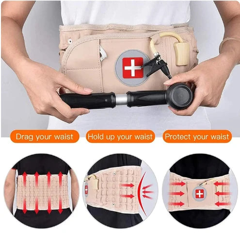 Back Support Belt Inflatable Decompression & Adjustable Lumbar Support