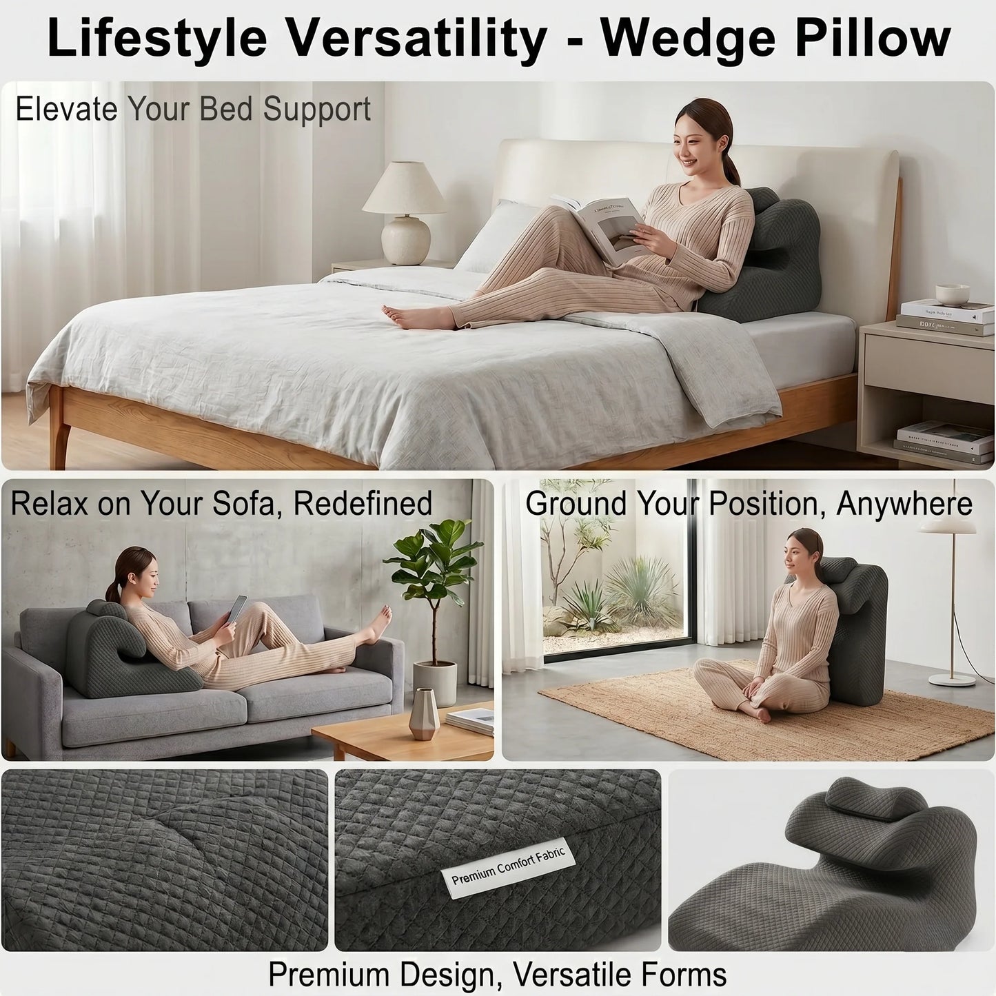 Backrest Pillow Ergonomic Support Set