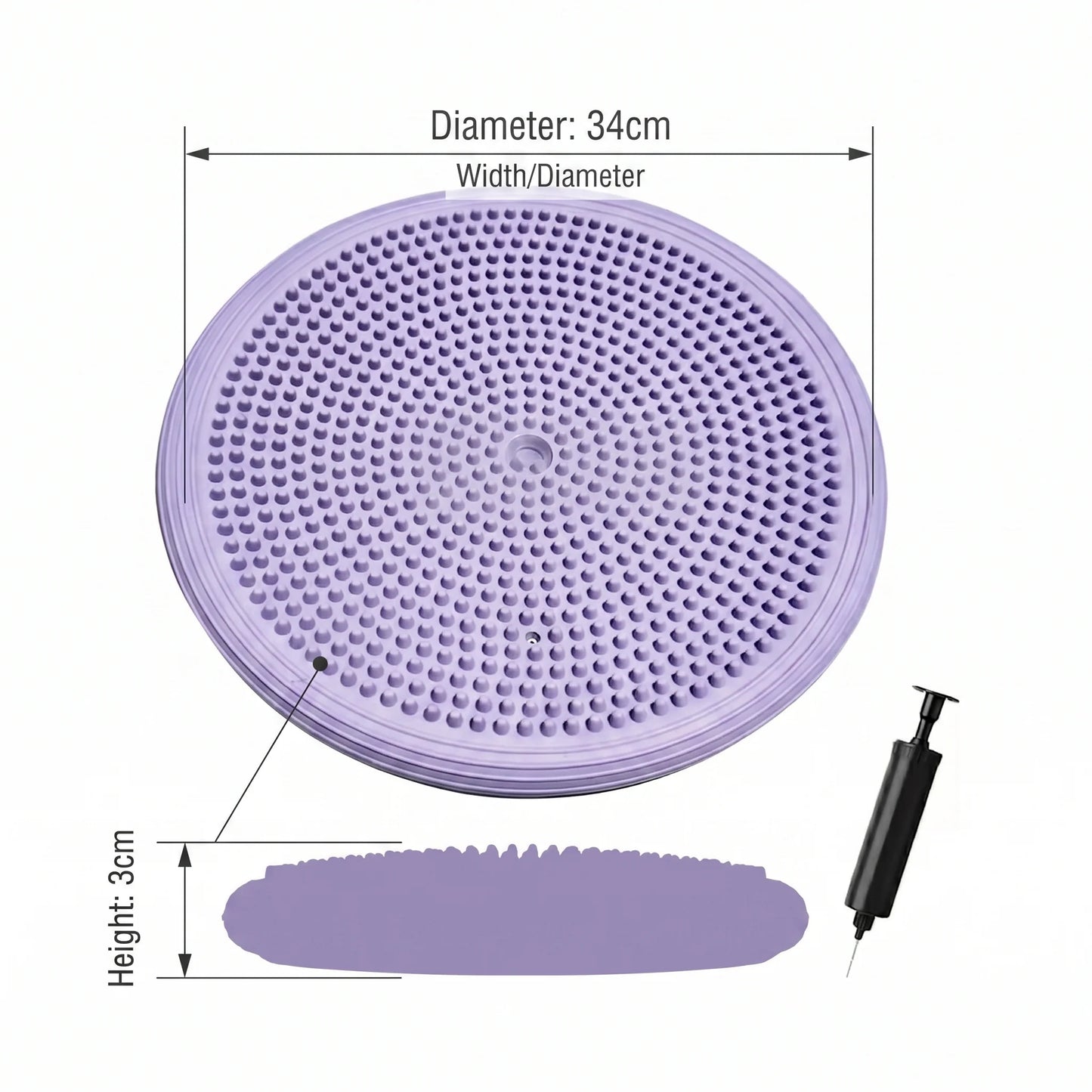 Balance Pad Textured Non-Slip Core Strength & Stability