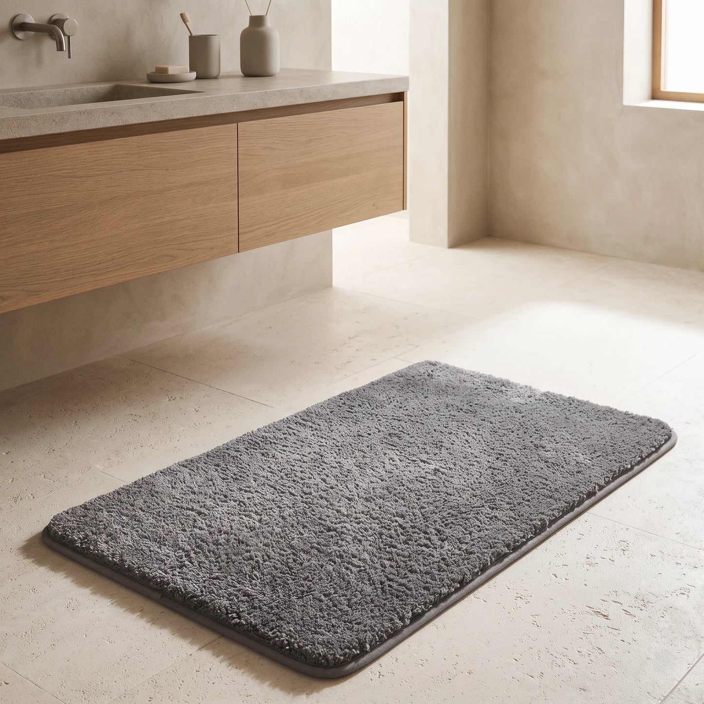 Bath Mat Plush Absorbent Non-Slip Backing