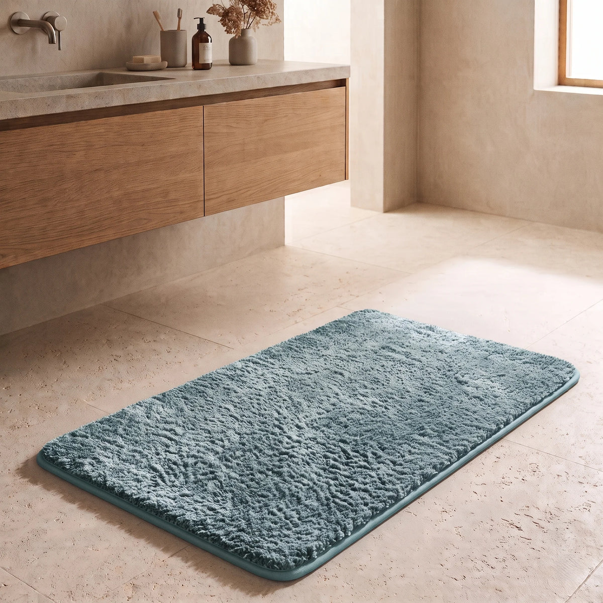 Bath Mat Plush Absorbent Non-Slip Backing