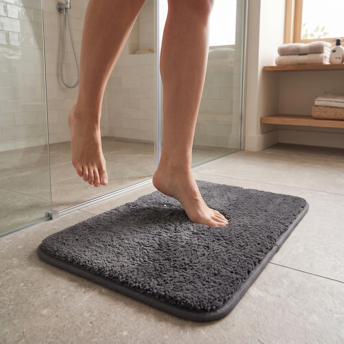 Bath Mat Plush Absorbent Non-Slip Backing