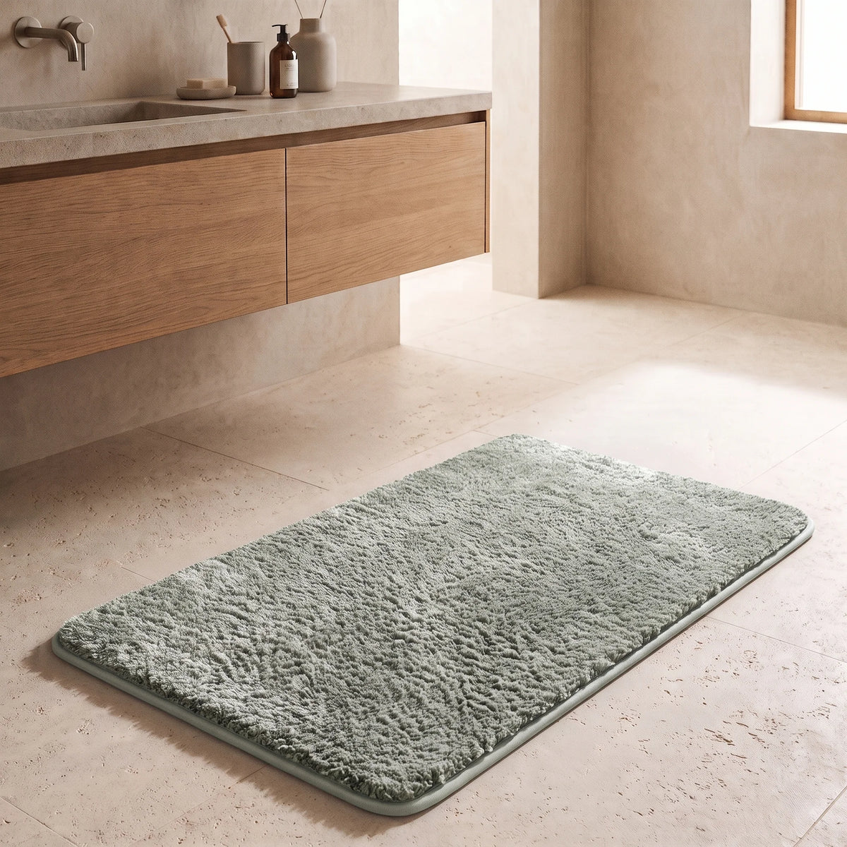 Bath Mat Plush Absorbent Non-Slip Backing
