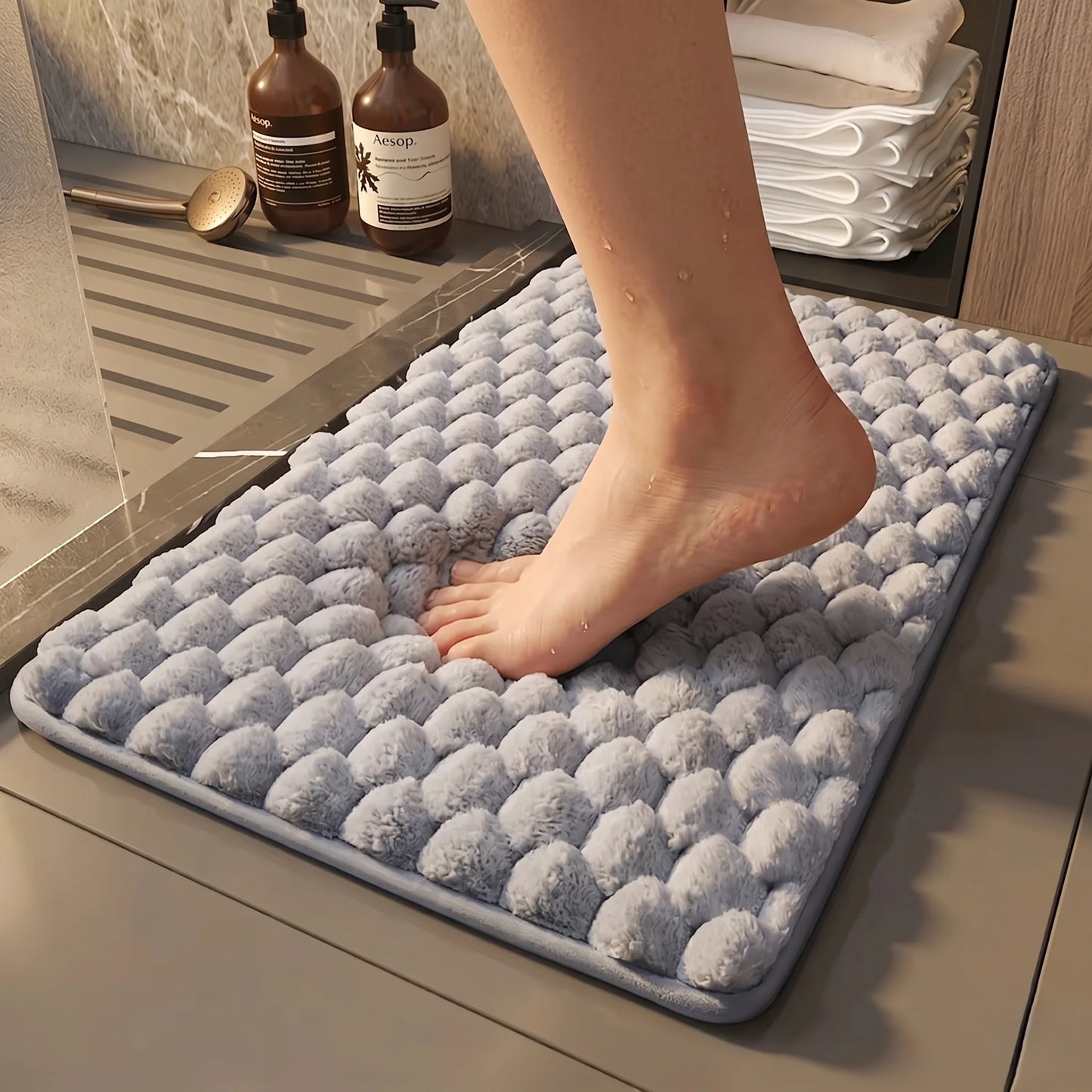 Bath Mat Ultra-Soft Memory Foam Non-Slip & Quick-Dry