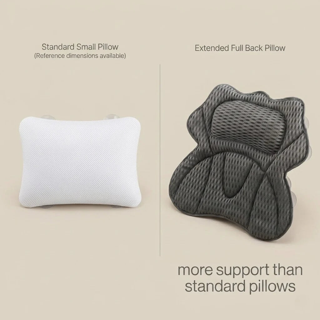 Bath Pillow Suction Grip Full Back & Neck Support