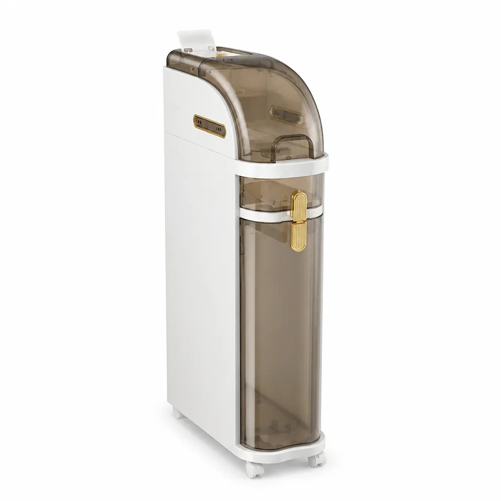 Bathroom Cabinet Slim Space-Saving Waterproof Wheels