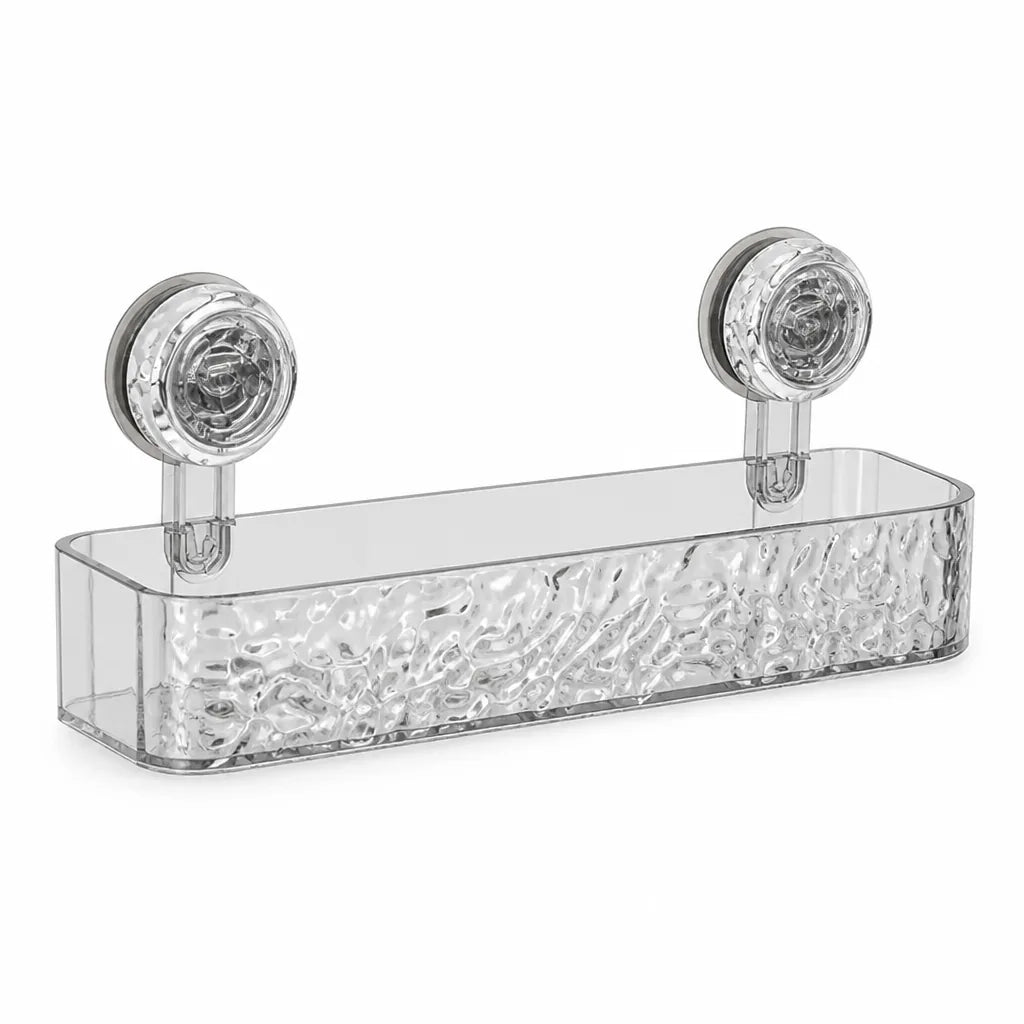 Bathroom Corner Organizer No-Drill Suction Mount Repositionable