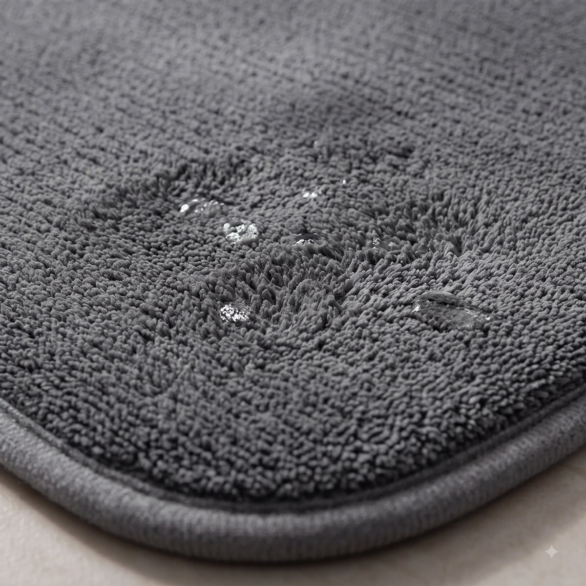 Bathroom Floor Mat L-Shaped Absorbent & Non-Slip