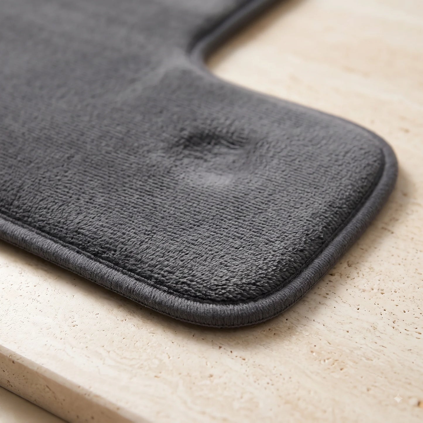 Bathroom Floor Mat L-Shaped Absorbent & Non-Slip