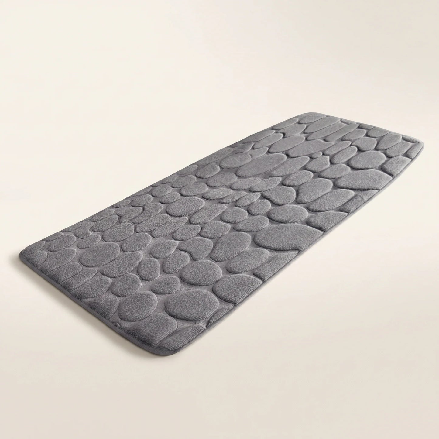 Bathroom Runner Mat Cushioned Pebble-Texture Absorbent & Non-Slip