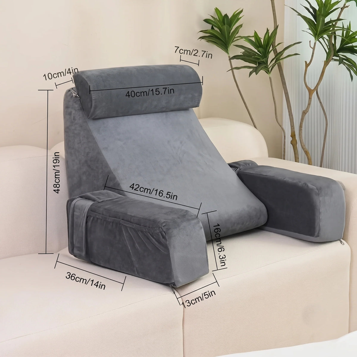 Bed Rest Pillow Ergonomic Memory Foam Back Support