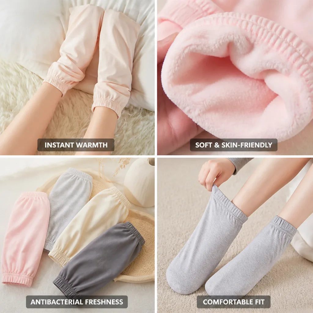 Bed Socks Fleece-Lined Odor-Resistant 2-Pair
