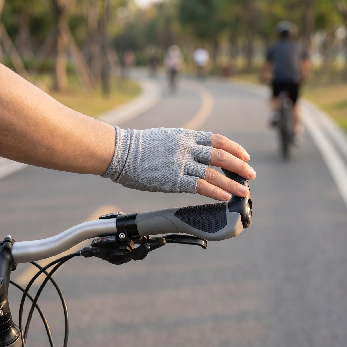 Bicycle Grips Ergonomic Lock-On & Adjustable Bar Ends