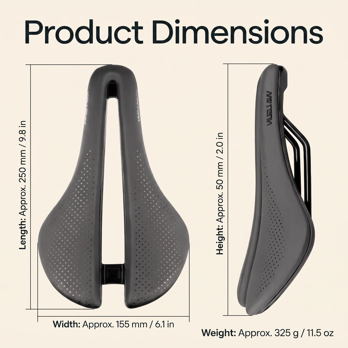 Bicycle Saddle Ventilated Hollow-Core Cushioned Support