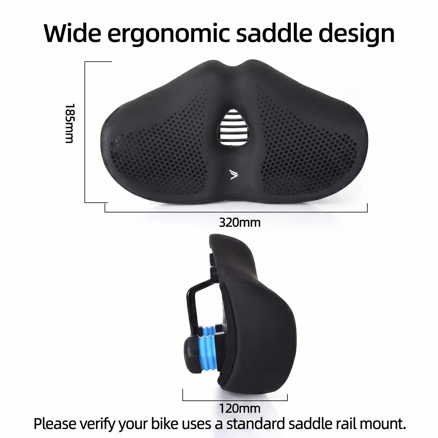 Bike Saddle Wide Ergonomic Long-Ride Comfort