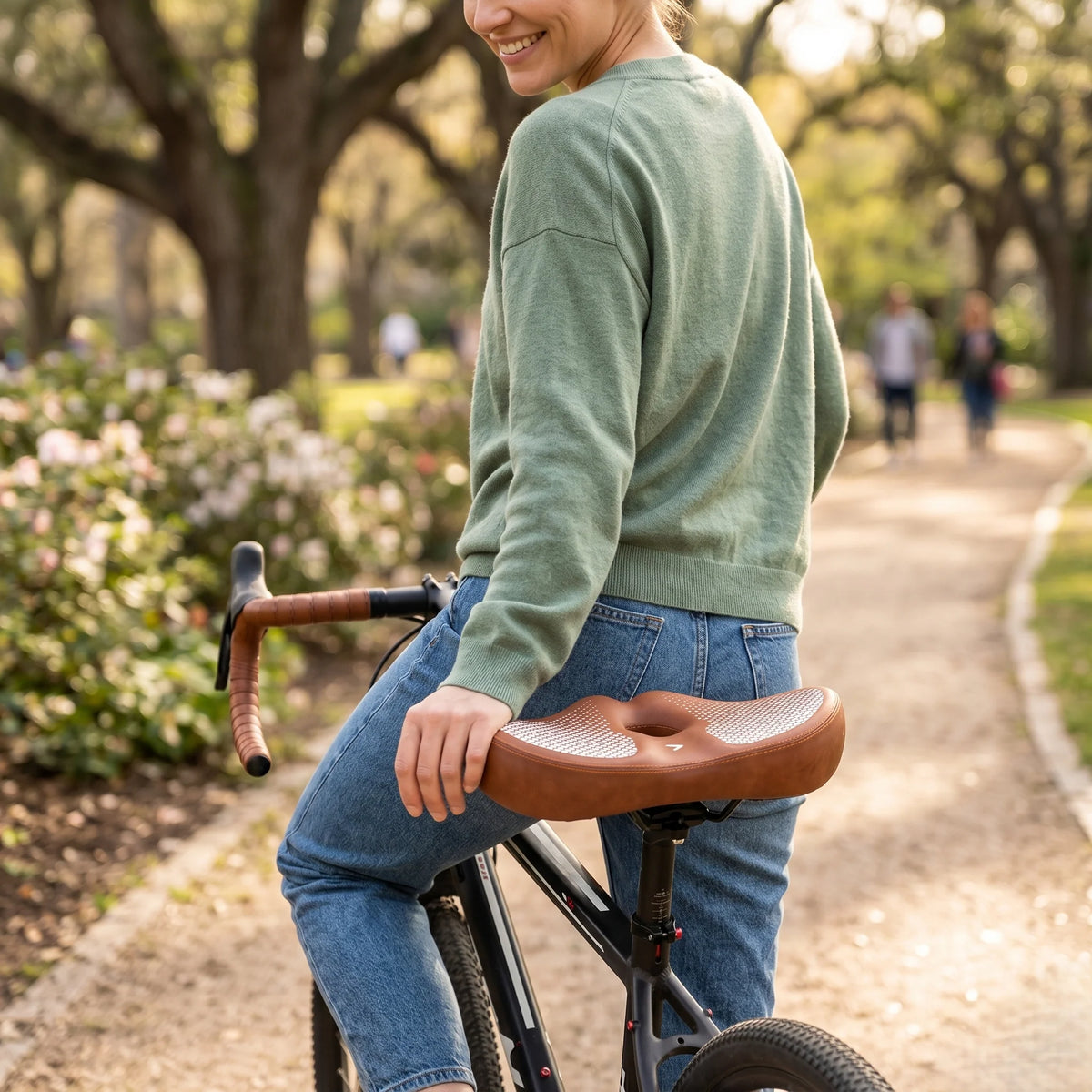 Bike Saddle Wide Ergonomic Long-Ride Comfort