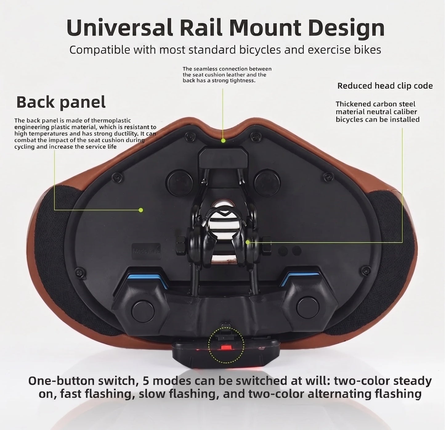 Bike Saddle Wide Ergonomic Long-Ride Comfort