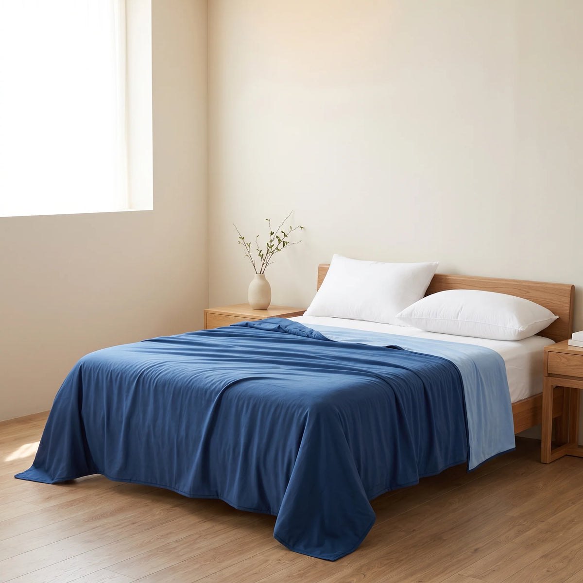 Blanket Reversible Cooling Dual-Fabric