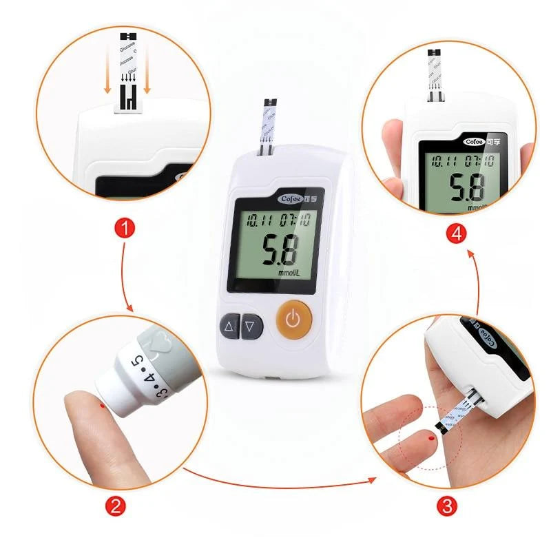 Blood Glucose Meter 100 Test Strips Included