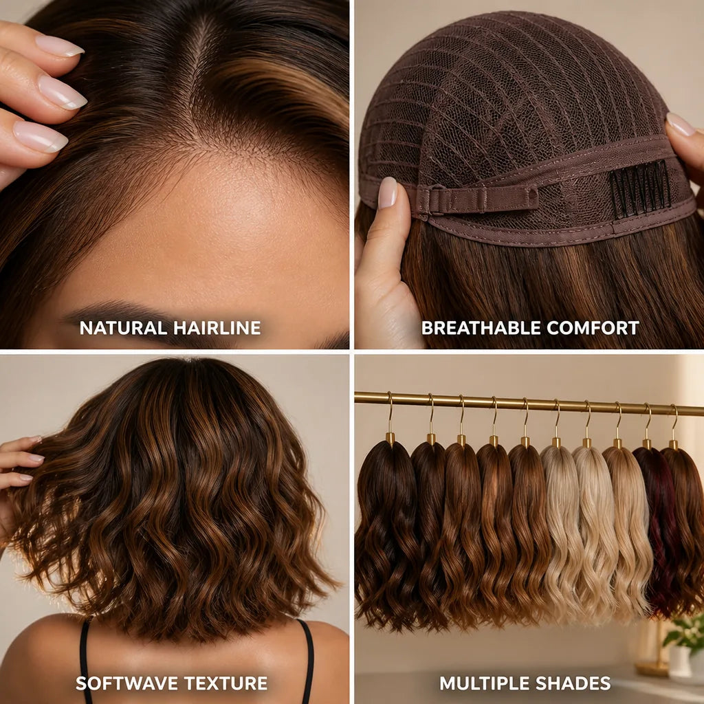 Bob Wig SoftWave Hand-Tied HD Lace