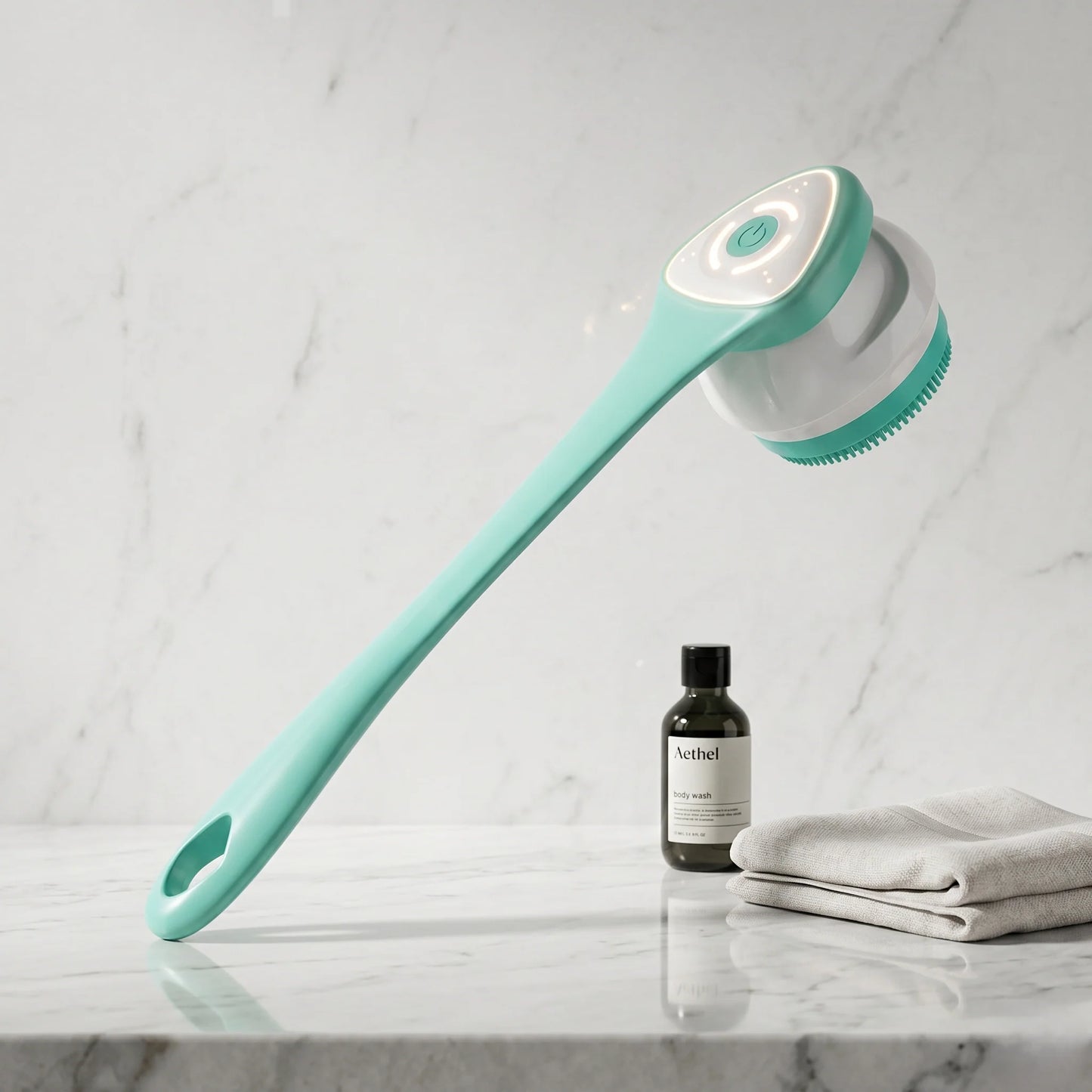 Body Cleansing Brush Electric Long Handle & Detachable Head