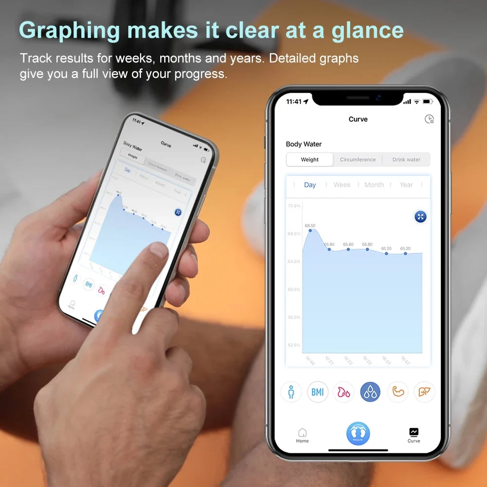 Body Composition Scale 16 Metrics Bluetooth Sync