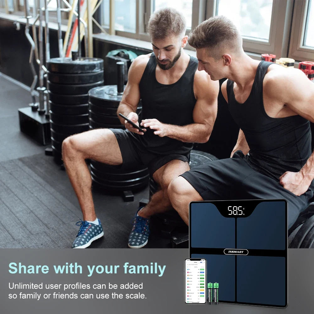 Body Composition Scale 16 Metrics Bluetooth Sync
