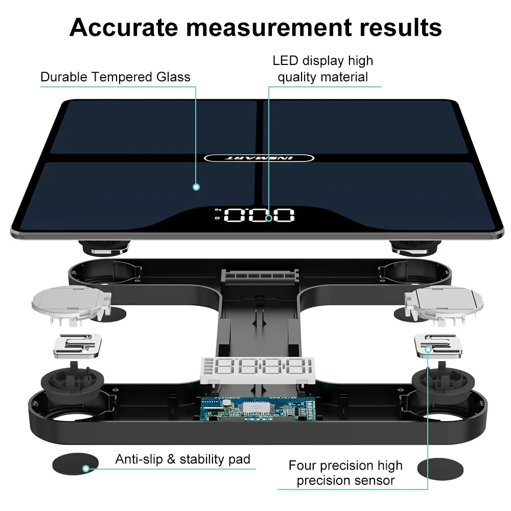 Body Composition Scale 16 Metrics Bluetooth Sync