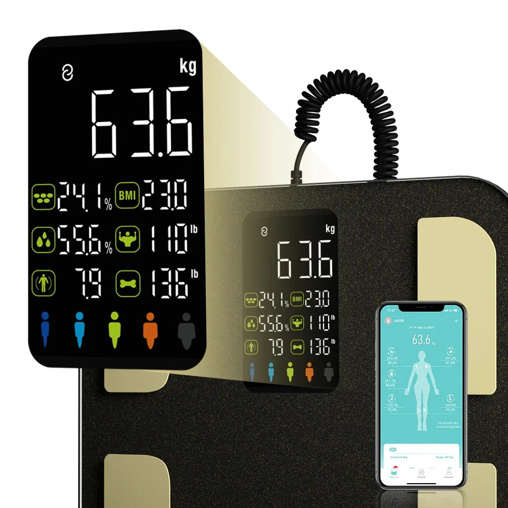 Body Composition Scale 8-Electrode Dual-Frequency App Sync & Multi-User