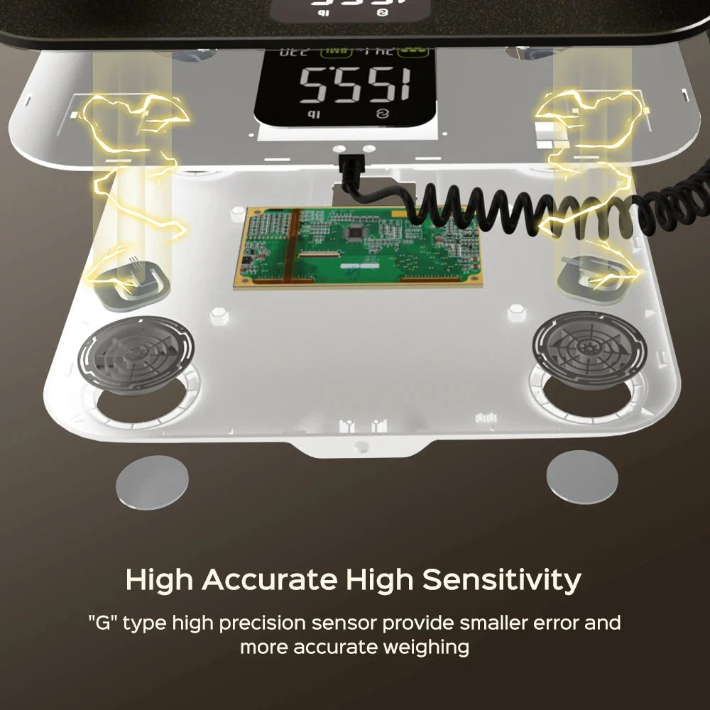 Body Composition Scale 8-Electrode Dual-Frequency App Sync & Multi-User