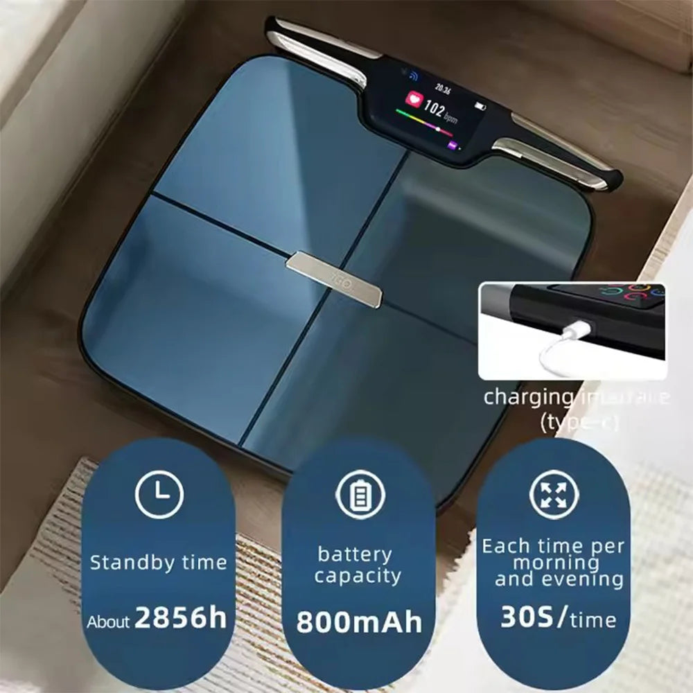 Body Composition Scale 8-Electrode Dual-Frequency Wi‑Fi & Bluetooth