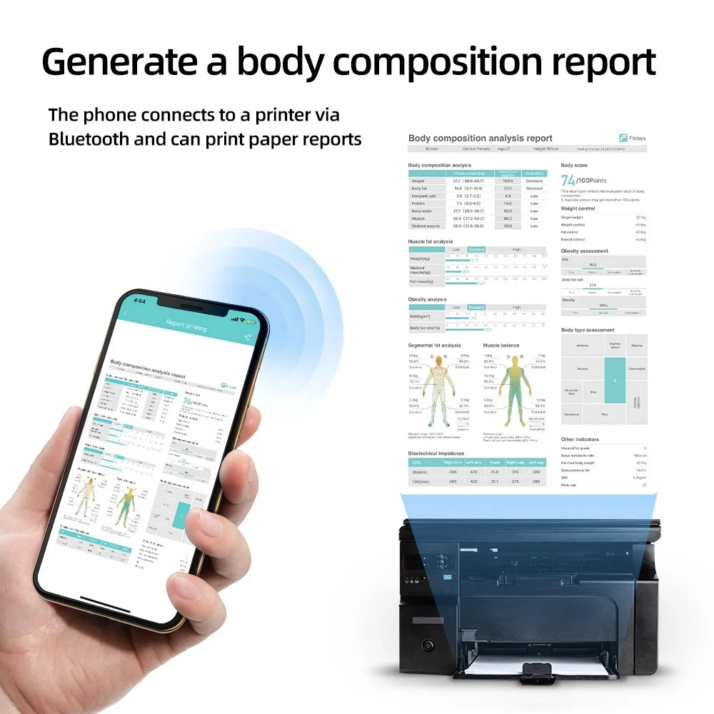 Body Composition Scale 8-Electrode Hand-To-Foot App Sync