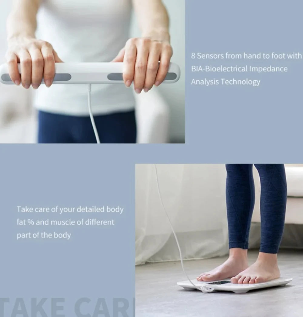 Body Composition Scale 8-Electrode Hand-To-Foot Multi-User & App Sync