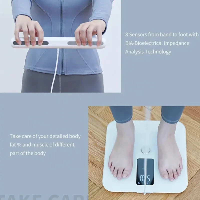 Body Composition Scale 8-Electrode Hand-To-Foot Multi-User & App Sync