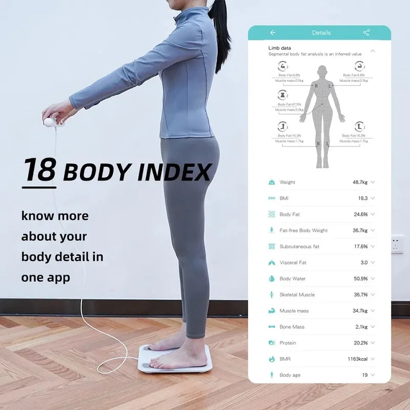Body Composition Scale 8-Electrode Hand-To-Foot Multi-User & App Sync