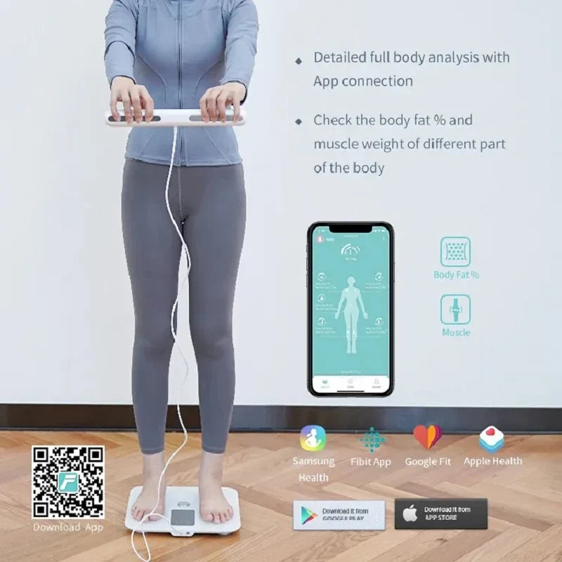 Body Composition Scale 8-Electrode Hand-To-Foot Multi-User & App Sync