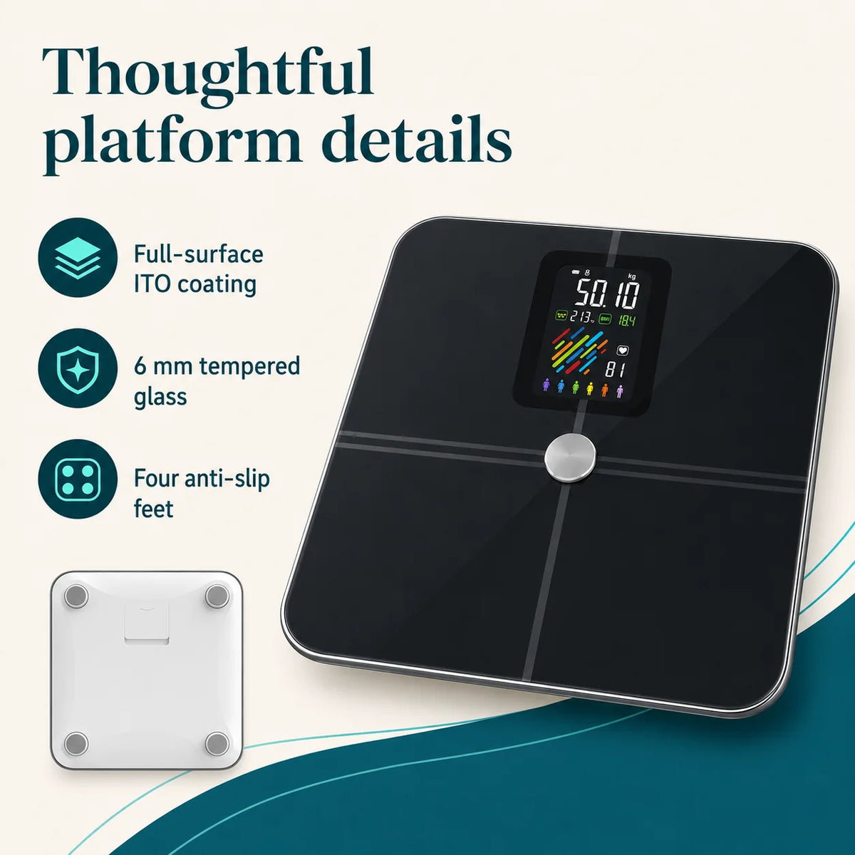 Body Composition Scale Bluetooth App 400 Lb Capacity