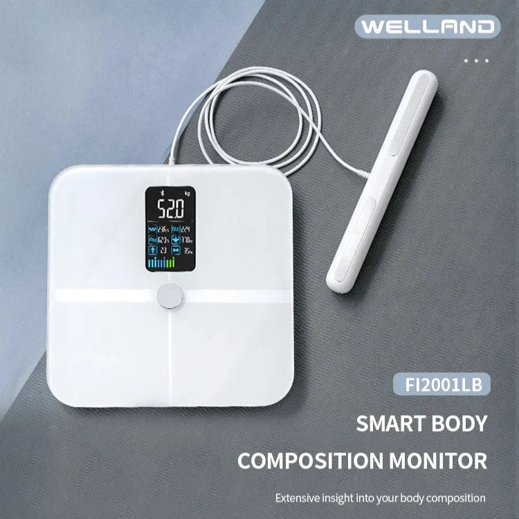 Body Fat Scale 8-Electrode Segmental BIA Full-Color Display