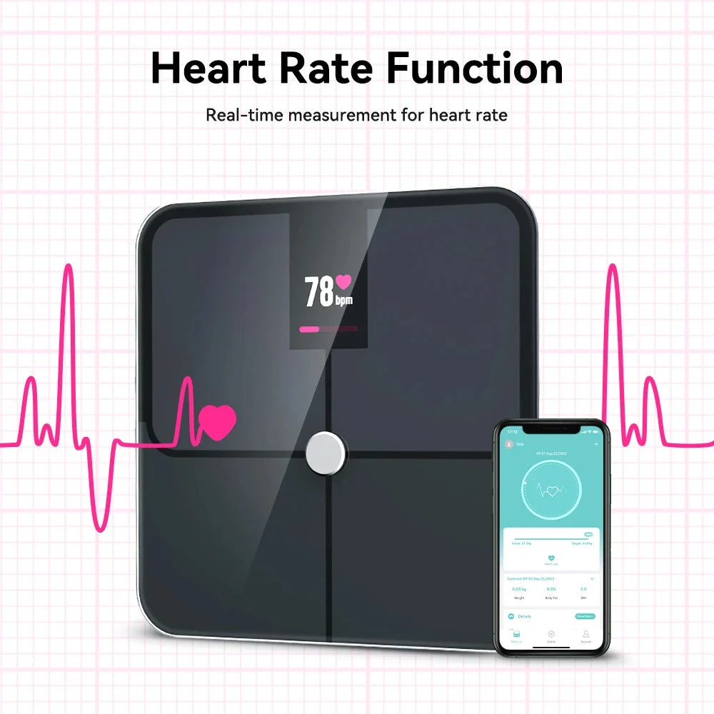 Body Fat Scale Multi-Metric TFT Display & Bluetooth