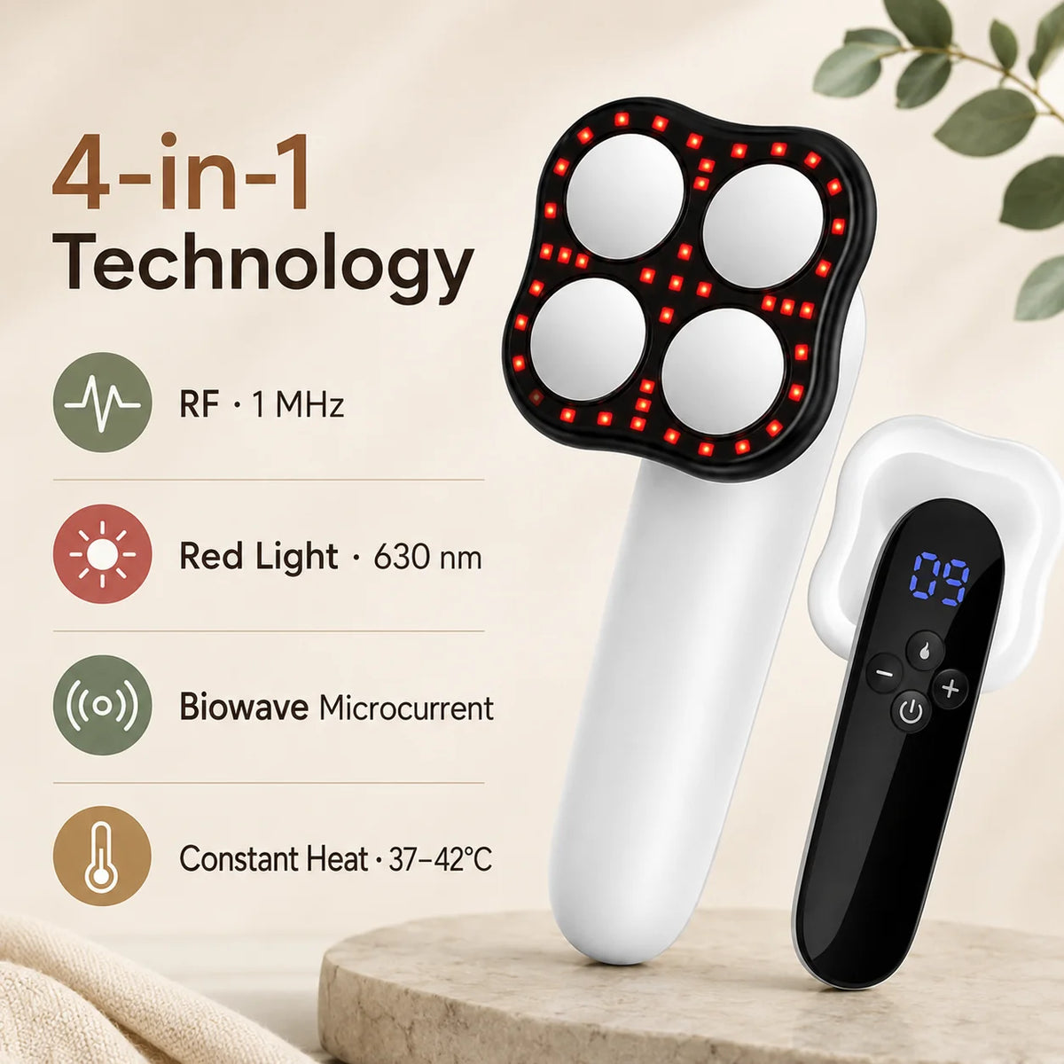 Body Massager RF Red Light Microcurrent