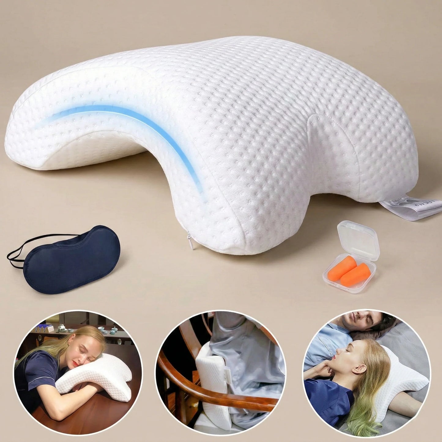 Body Pillow U-Shaped Ergonomic Support