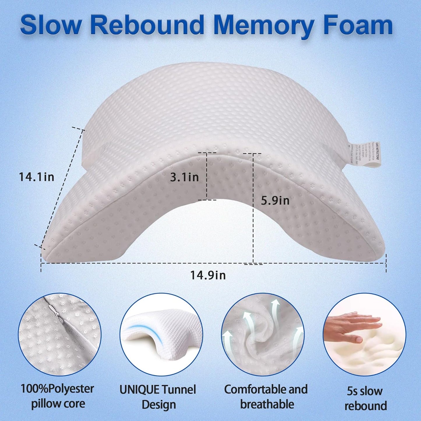 Body Pillow U-Shaped Ergonomic Support